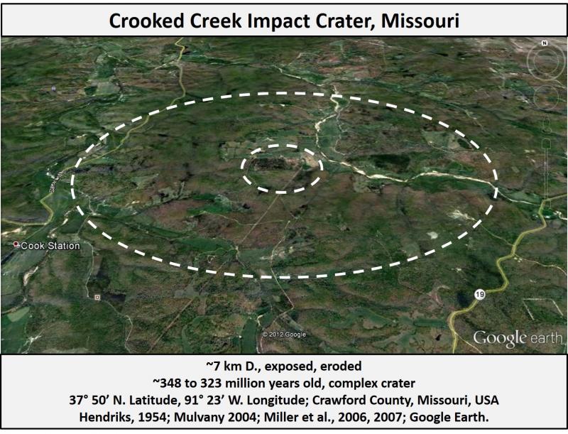 Crooked Creek Impact Crater, Missouri