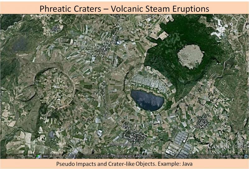 Not an impact crater - phreatic crater